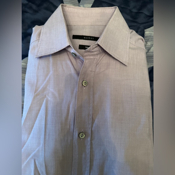 Gucci Men’s button down shirt in lilac - Picture 3 of 7